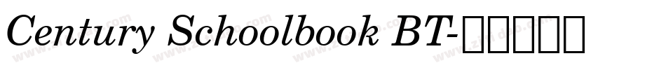 Century Schoolbook BT字体转换